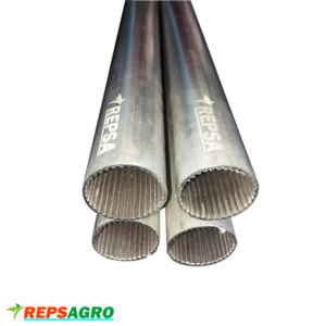 Tubo de Aluminio Ranurado 42.3mm Diámetro - 2.4mm Espesor - 8m Largo